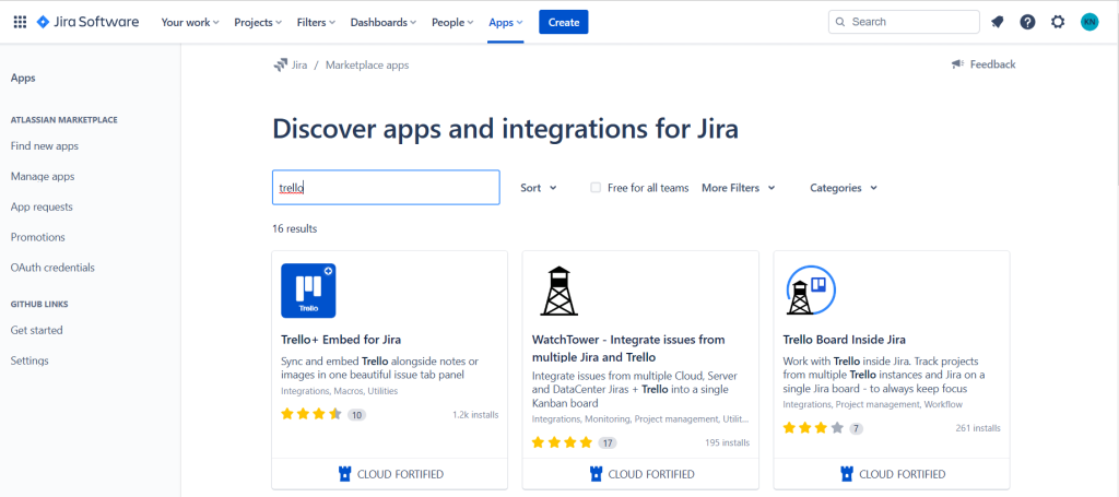Integrate Jira - Atlassian marketplace view